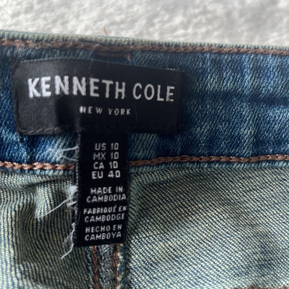 Kenneth Cole Ladies' Button Fly High Rise Straight Leg Comfort Stretch Jean - Picture 5 of 11